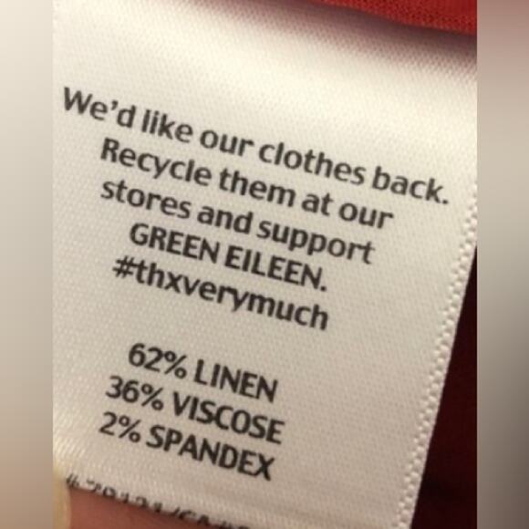 Eileen Fisher Stand Collar Burt Orange Zip Linen Jacket Size 2X - Picture 10 of 10